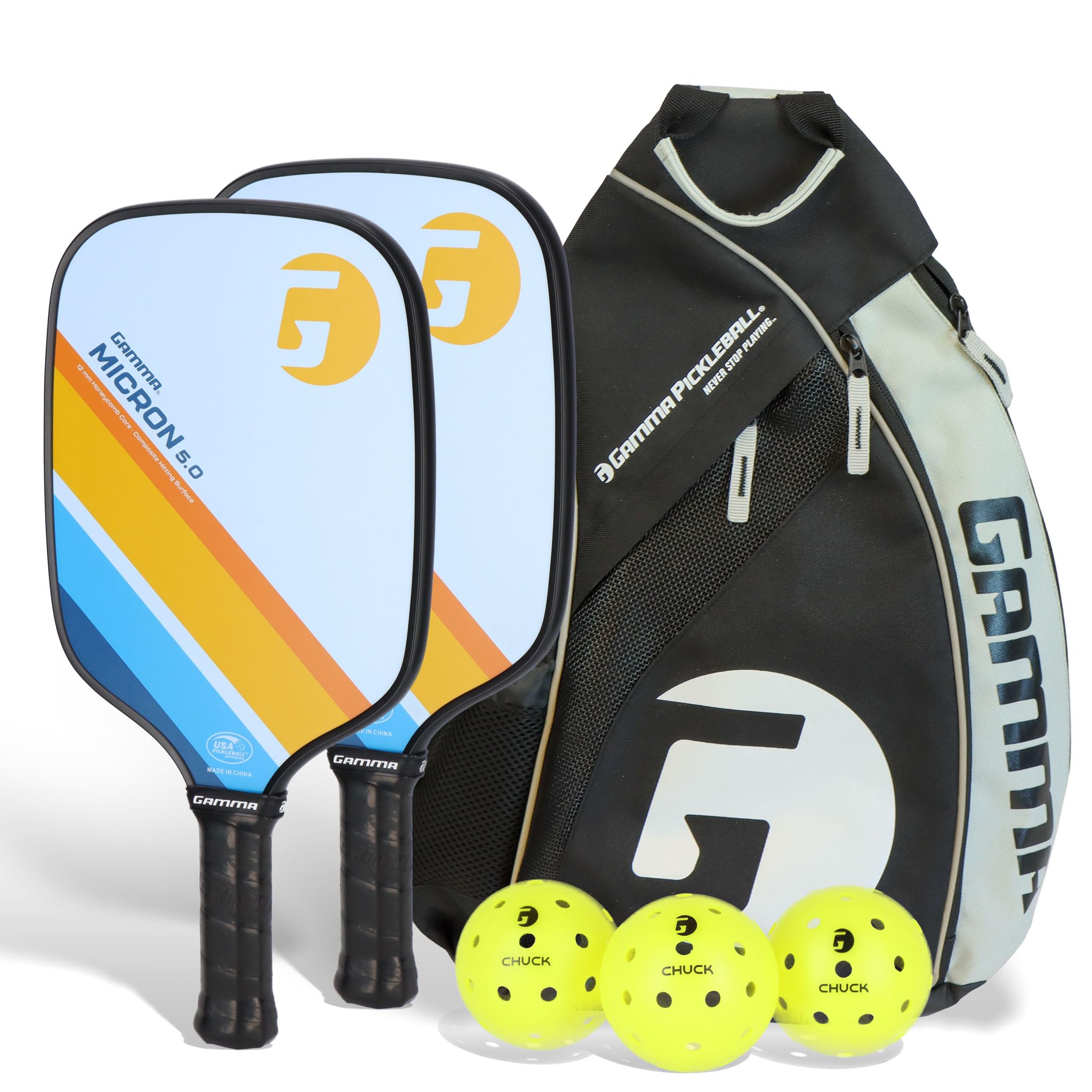 Amazon.com: Gamma Sports Micron Pickleball Paddles Set of 2 with 3